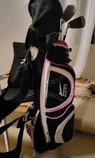 Golf clubs with stand bag