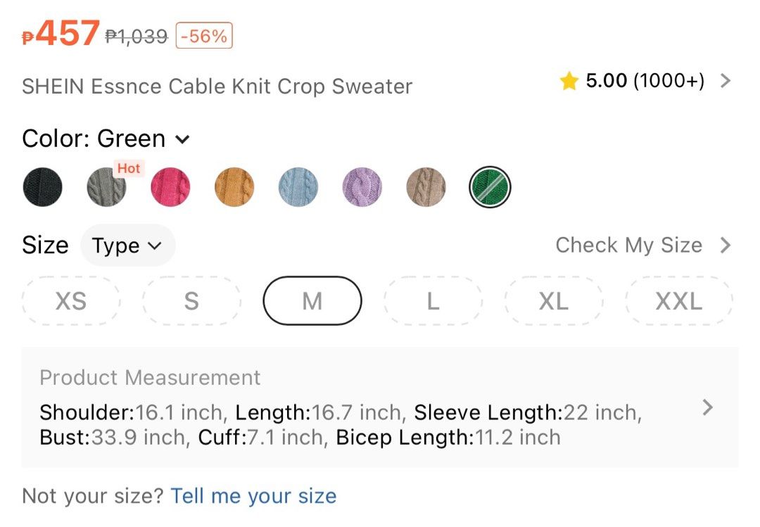 Green Knit Sweater (Category: Longsleeves) located in Quezon City. Submitted by shandre10 (Listing ID 1301287329, Image 2). Description: * RFS: Decluttering * NO REPLY = SOLD * Slightly Negotiable * PM for more pics.