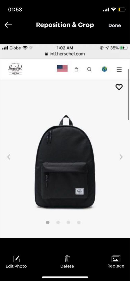 Herschel Black backpack (Category: Backpacks) located in Taguig. Submitted by raspb (Listing ID 1301296071, Image 1). Description: 18.5” and 15” :) Original! Only thing is the backpack I’m selling has just the zipper, without the rope thing on the zip. Used only a few times. No issues. Great condition.