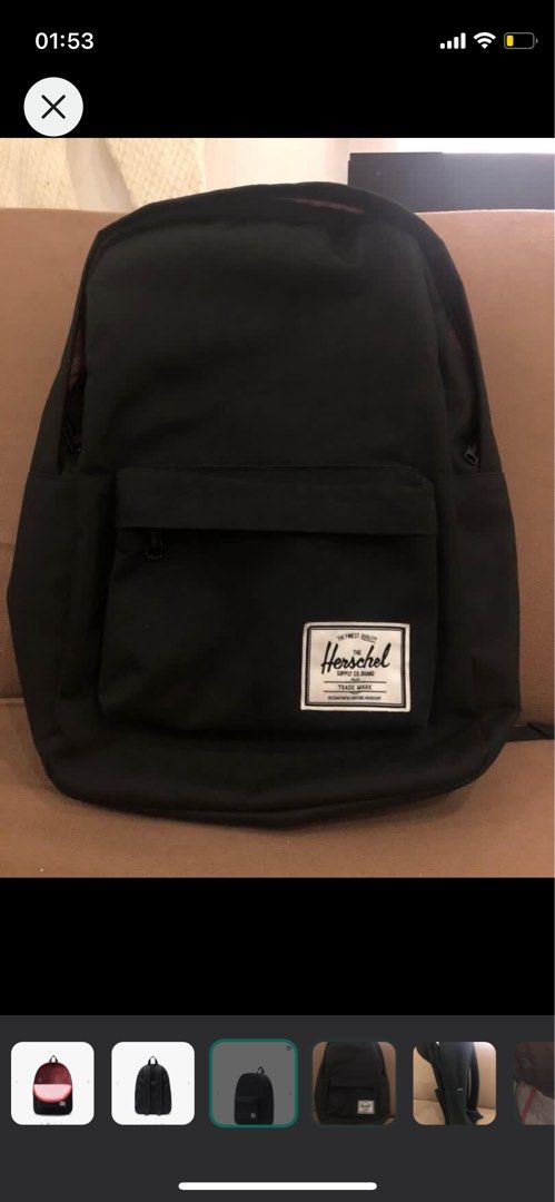 Herschel Black backpack (Category: Backpacks) located in Taguig. Submitted by raspb (Listing ID 1301296071, Image 2). Description: 18.5” and 15” :) Original! Only thing is the backpack I’m selling has just the zipper, without the rope thing on the zip. Used only a few times. No issues. Great condition.