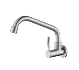 High Quality stainless steel kitchen faucet into the wall SUS304 single cold sink faucet