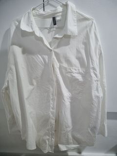 H&M oversized shirt - white