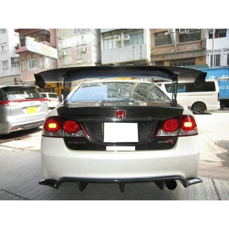 Honda Civic FD J's Racing Carbon Fibre Spoiler (Category: Accessories) located in Singapore. Submitted by nomoneystaystock (Listing ID 1301219052, Image 3). Description: Honda Civic FD J's Racing Carbon Fibre Spoiler - No need introduction, J's Racing is Top Tier in the Honda Realm - Very Aggressive Design, Increases Rear Downforce Significantly - Real Carbon Fibre - Perfect Fitment - Plug and Play, must drill holes for mounting bracket - Cash an