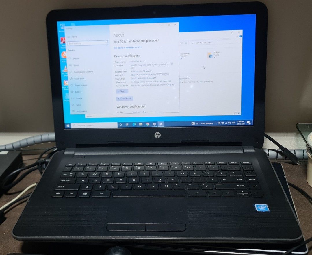 HP 240 G5 Laptop Working on Power Supply provided Battery