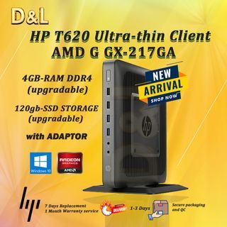 HP Thin Client T620 MINI PC Desktop 4GB RAM-120GB SSD (UPGRADABLE) READY TO USE WITH MS OFFICE AND WINDOWS , [REFURBISHED]