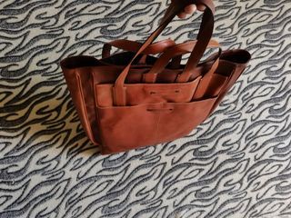 JEAN PAUL GAULTIER - VINTAGE LEATHER 2 WAY TOTE / SHOULDER  BAG ( CRAFTED PURE LEATHER )