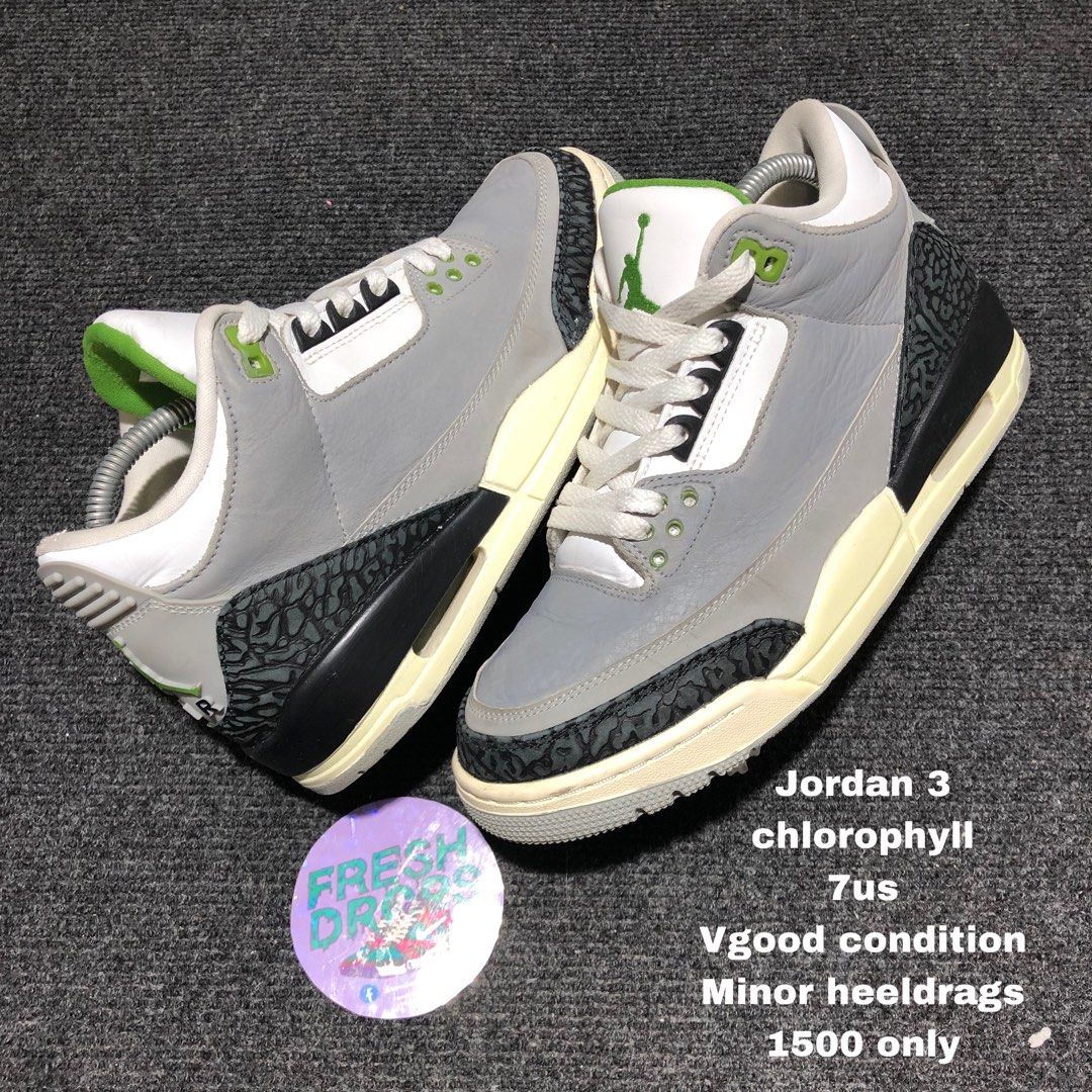 Jordan 3 chlorophyll Men s Fashion Footwear Sneakers on Carousell