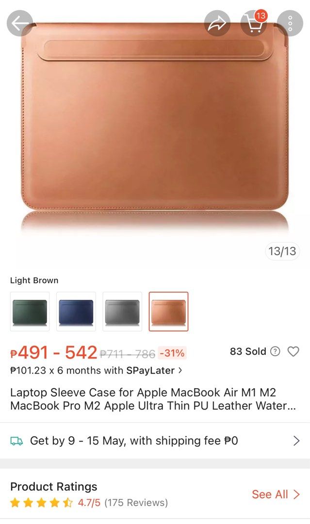 Laptop Sleeve (Category: Laptop Bags & Sleeves) located in Solano. Submitted by albertuybunkian (Listing ID 1301212698, Image 2). Description: Laptop Sleeve Case for Apple MacBook Air M1 M2 MacBook Pro M2 Apple Ultra Thin PU Leather Waterproof Case for 12”13”14”15.6” Universal.