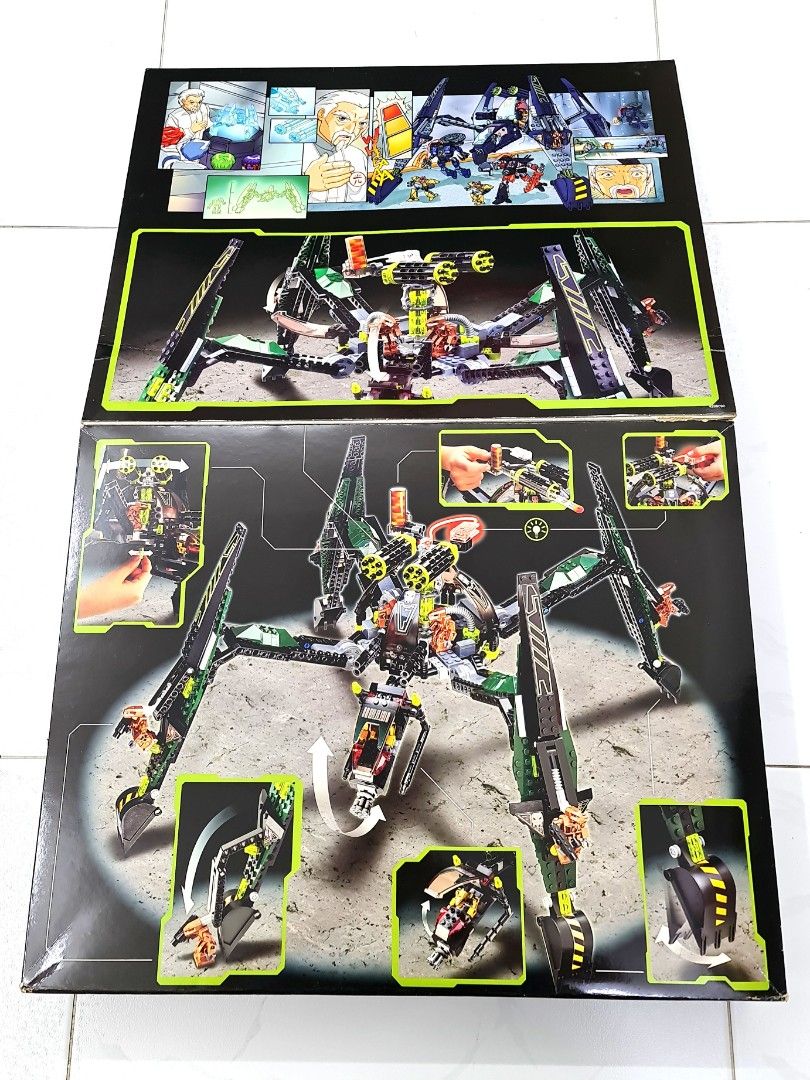 Lego 7707 Exoforce Striking Venom Crawler with Gun Base as an Alternative Model c w Gold Bronze Robot Minifig Lighted Brick Mint in Sealed Box