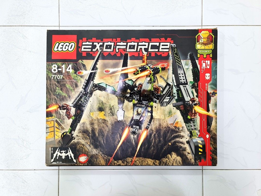 Lego 7707 Exoforce Striking Venom Crawler with Gun Base as an Alternative Model c w Gold Bronze Robot Minifig Lighted Brick Mint in Sealed Box Hobbies Toys Toys Games