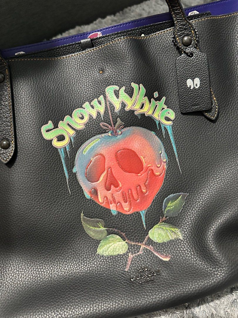 snow white coach tote