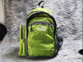 Logos Gray Neon Green Backpack Bag