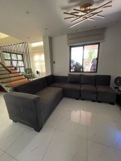 L-type sofa gray