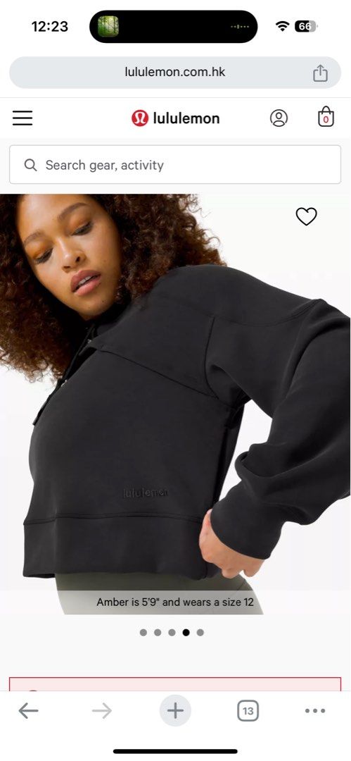 Lululemon black cropped hoodie best sale