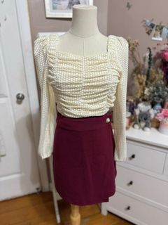 Magenta mini skirt