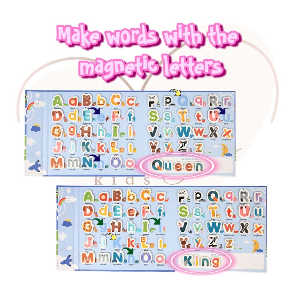 Magnetic Letters Alphabets Toddlers Kids Matching Puzzle Montessori ...