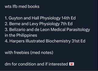 Medical Books (Medicine)- Physiology, Biochemistry, Parasitology