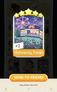 Monopoly Go! Making Music 5 Star Sticker Monopoly Tunes