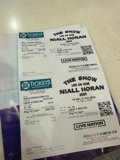 Niall Horan tickets x 2 for May 13 Monday