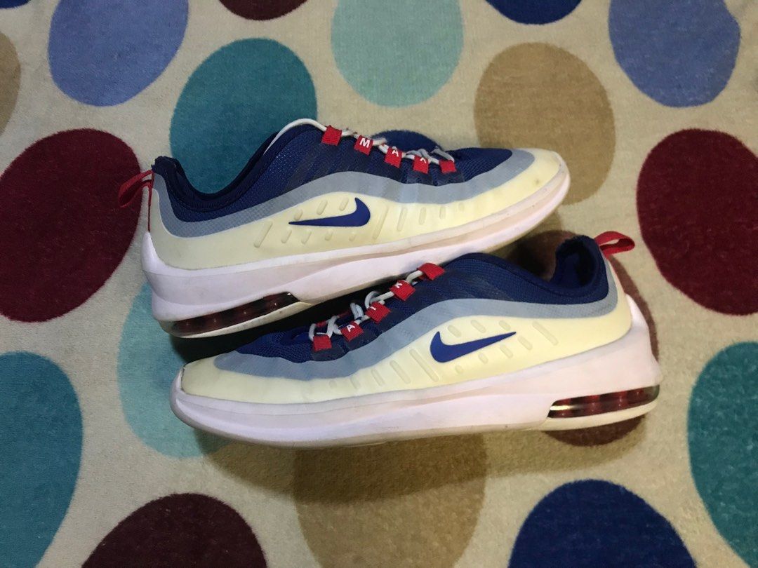 NIKE AIR MAX AXIS WHITE GYM BLUE Men s Fashion Footwear Sneakers on Carousell