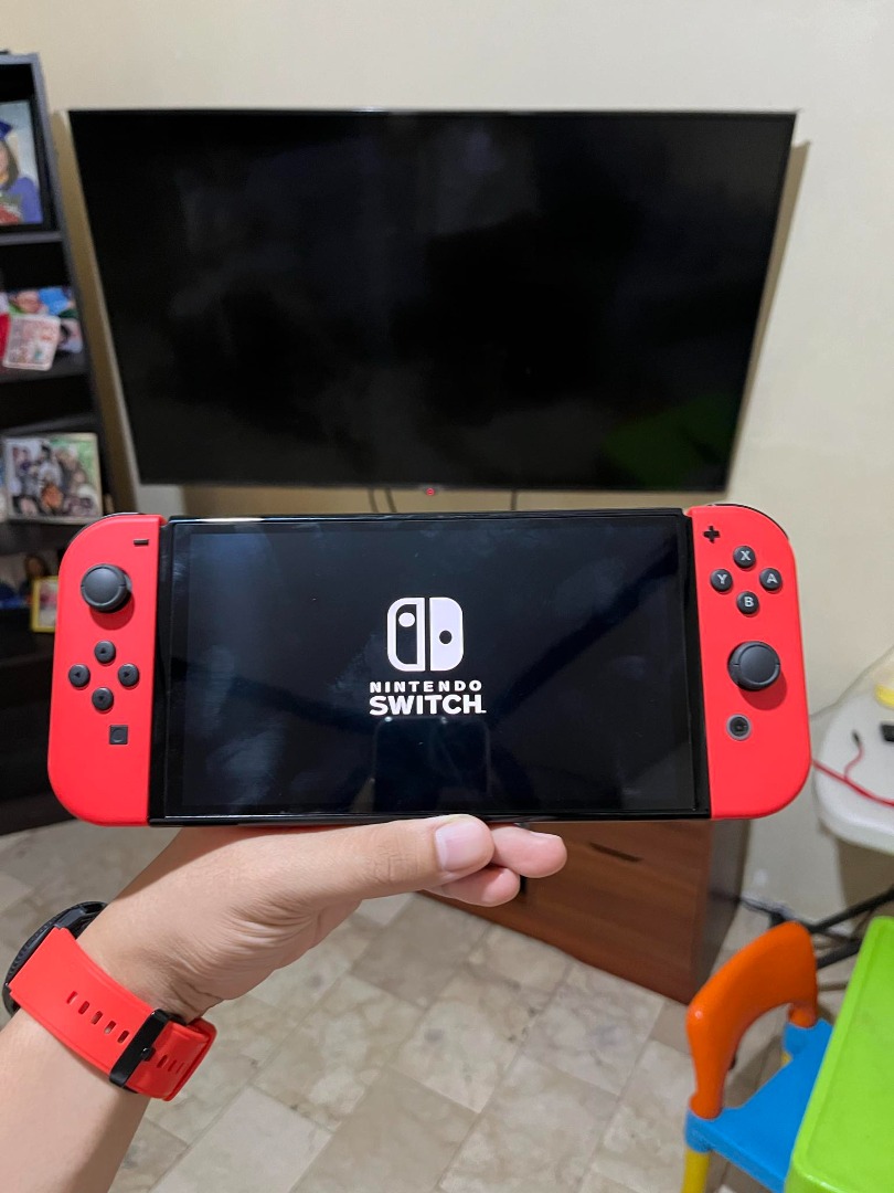 Nintendo Switch OLED Mario Red edition, Video Gaming, Video Game ...