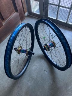 Octane one hubs carbon wheels bmx rims enduro dirt jump gravel adventure folding bike disc 6 holes 20 inch