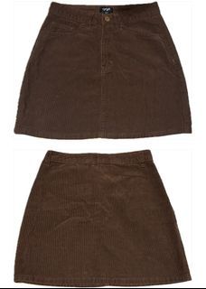 Oxygn Brown Corduroy Skirt