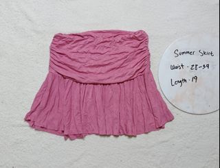 pink summer skirt