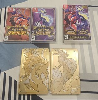 Pokemon Scarlet and Violet Double Pack with Steel Book