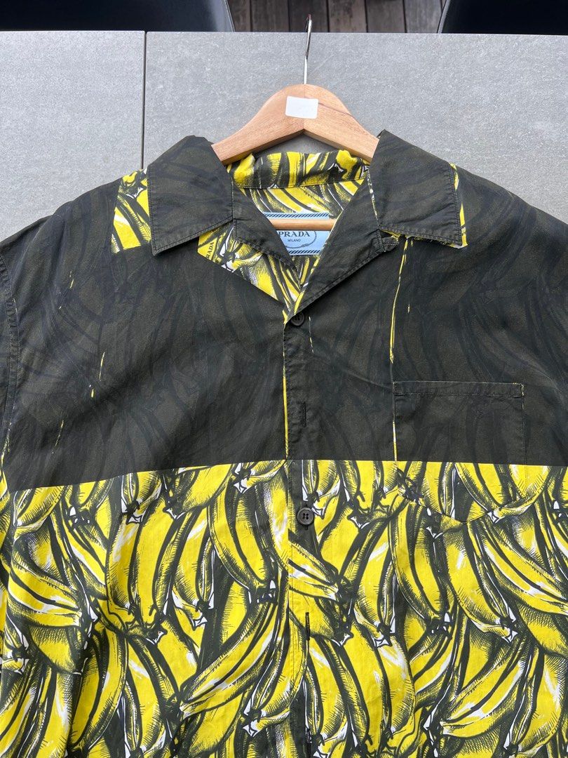 Black and yellow hauling prada shirt