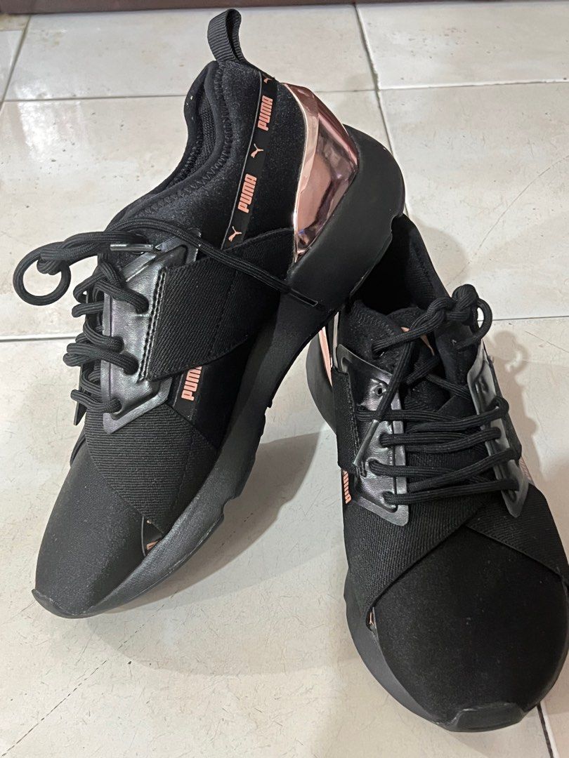 PUMA Muse Metal Women s Shoes Black Women s Fashion Footwear Sneakers on Carousell