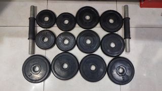 Rubber Plates Dumbells 10lbs each dumbbell - Not used much