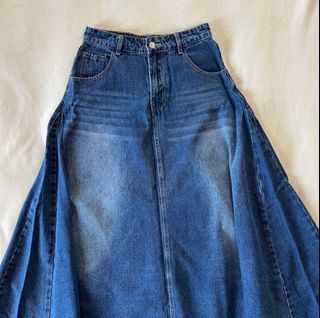 SHEIN Denim Flare Skirt