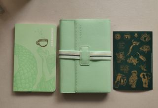 STARBUCKS planner set 2020 Mint Green with undated notebook