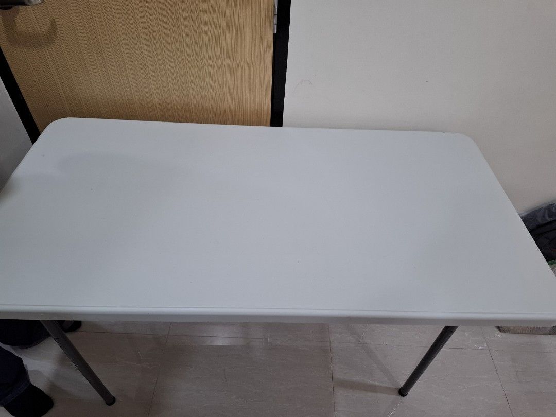 Study Table (Category: Tables & Sets) located in Singapore. Submitted by sherin72 (Listing ID 1301156947, Image 2). Description: Helping my brother to sell this table. in great condtion. as he used twice and been kept inside the storeroom. not in use. so he wanted to sell it. L220cm W62cm H74cm. self collection at blk 109 serangoon north Ave 1 void deck. if delivery pls top up $10 delivery fee. thanks for viewing..