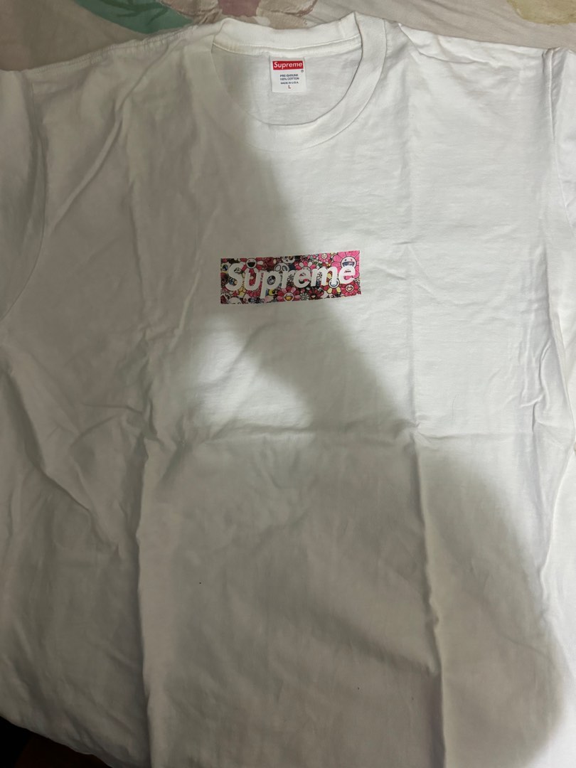 Supreme x 村上隆Box logo Tee size L, 名牌, 服裝- Carousell