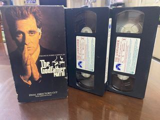 THE GODFATHER VHS 1990 3 Tape Set Part 2 (III)- Marlon Brando Al Pacino Andy Garcia - Preloved