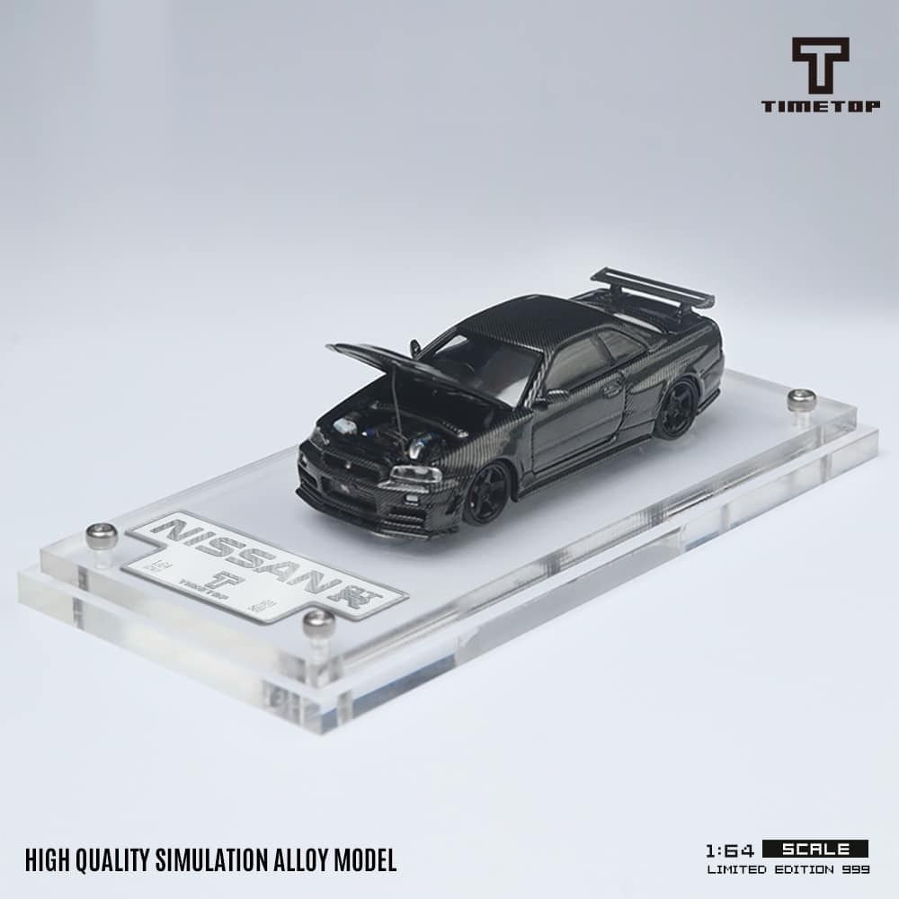 TIMETOP 1/64 GT-R (R34) FULL CARBON WITH FIGURE, Hobbies & Toys, Toys ...