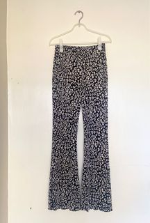 Topshop pleated flare pants