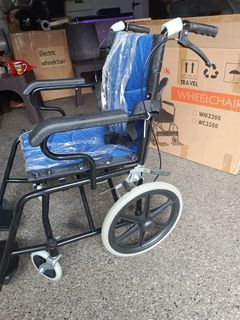 Travel wheelchair cart blue