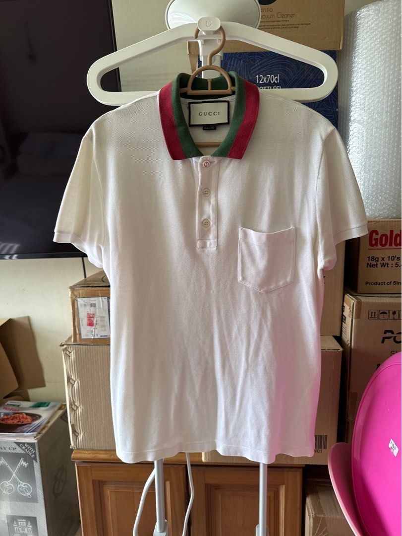 White gucci polo on sale
