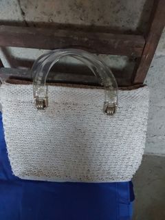 White beaded bag