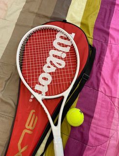 white tennis racket for adult