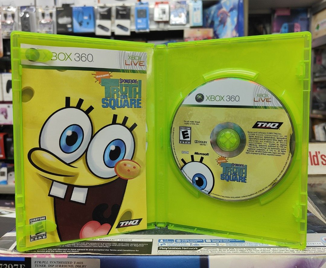 Xbox 360 SpongeBob's Truth or Square, Video Gaming, Video Games, Xbox ...
