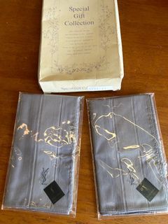 YSL Handkerchief 100% Cotton from Japan Box