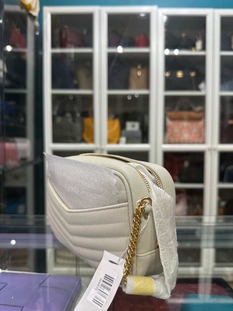 Ysl lou camera bag white best sale