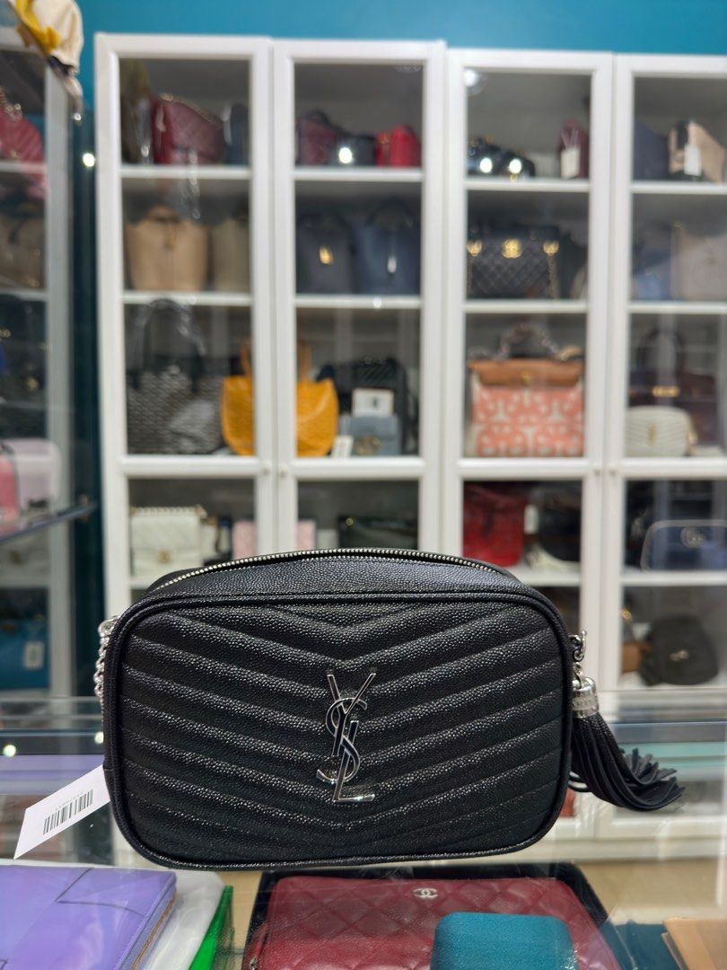 YSL Mini Lou Camera Chain Bag Black in Silver Hardware (Category: Luxury Bags & Wallets) located in Taguig. Submitted by closetcompany (Listing ID 1301223666, Image 1). Description: YSL Mini Lou Camera Chain Bag Black in Silver Hardware 🫧Php 75,000 🫧CONDITION: Brand new 🫧INCLUSIONS: dust bag, box, paper bag, and care cards and entrupy 🫧Modes of Payment: Cash BDO credit card (Up to 12 mos installment with interest) Layaway Paypal Accepted Bank