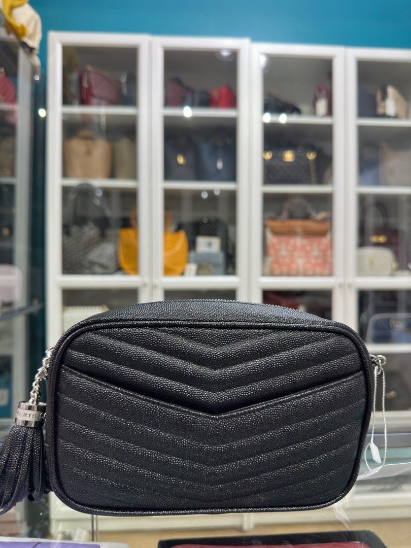 YSL Mini Lou Camera Chain Bag Black in Silver Hardware (Category: Luxury Bags & Wallets) located in Taguig. Submitted by closetcompany (Listing ID 1301223666, Image 3). Description: YSL Mini Lou Camera Chain Bag Black in Silver Hardware 🫧Php 75,000 🫧CONDITION: Brand new 🫧INCLUSIONS: dust bag, box, paper bag, and care cards and entrupy 🫧Modes of Payment: Cash BDO credit card (Up to 12 mos installment with interest) Layaway Paypal Accepted Bank