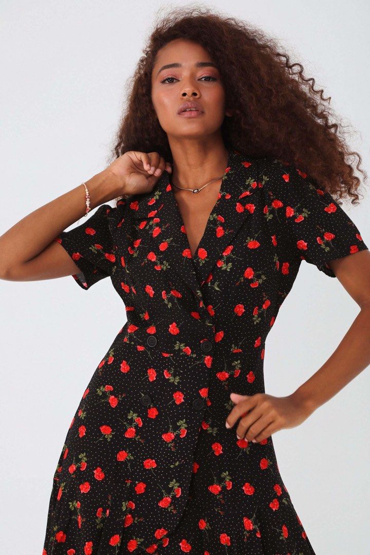 Double breasted dress zara store