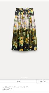 ZARA Floral Skirt